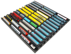 500 x 500 x 30 mm customizable zig-zag pattern Feldherr foam tray for model railways N Gauge