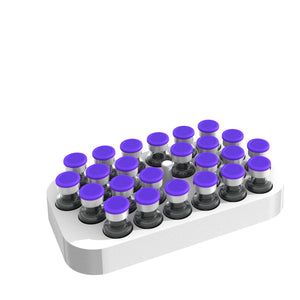 Feldherr plastic tray with 24 compartments for ampoules and vials - diameter 16 mm