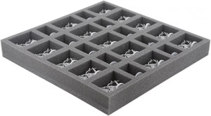 AG035ZC25 35 mm foam tray with 25 slots for Zombicide and Black Plague Crowz