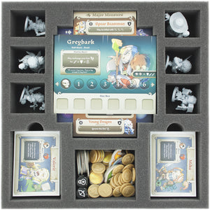 AGHR050BO 50 mm foam tray with 10 compartments for Masmorra: Dungeons of Arcadia - heroes and cards