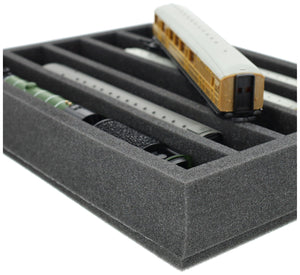 DD065A002 Feldherr foam insert for model railway - 00 scale - 5 compartments - for upright storage