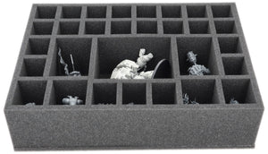 DD090A001 360 mm x 260 mm x 90 mm foam insert for Euroboxes 40 x 30 cm - 30 miniatures