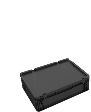 DDEB115ESD Eurocontainer Case / Euro Box with hinge lid ESD ED 43/12 HG