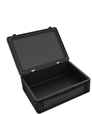 DDEB115ESD Eurocontainer Case / Euro Box with hinge lid ESD ED 43/12 HG