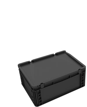 DDEB165ESD Eurocontainer Case / Euro Box with hinge lid ESD ED 43/17 HG