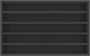 DS050A002 Foam inlay H0 Gauge - horizontal - 5 slots for model railway locomotives, wagons and vehicles