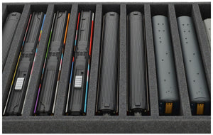 DS065A005 Foam inlay 00 Gauge - vertical - 11 slots for model railway locomotives, wagons and vehicles