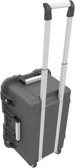 Case / Trolley for 24 tablets in thin sleeves - compartments 14 mm wide - including pencil holder - compatible with Apple iPad, Samsung Galaxy Tab A or Microsoft Surface Go - anthracite gray