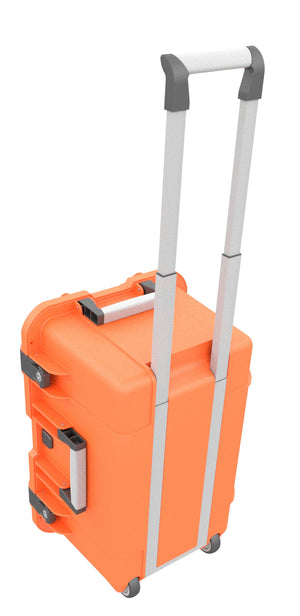 Transport Case / Trolley for 12 tablets in XL sleeves - compartments 26 mm wide - compatible with Apple iPad, Samsung Galaxy Tab A or Microsoft Surface Go