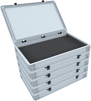 Euro Box with Zugliege - 7 compartments for TT Gauge - for model railway locomotives, wagons and vehicles