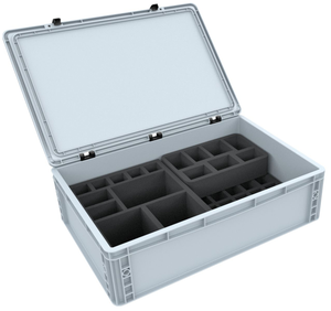 Feldherr foam set with Eurobox DSEB165 + Organizer Insert for Kingdom Death: Monster Gambler's Chest Expansion - miniatures + accessories