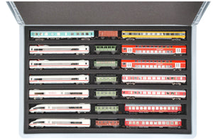 Feldherr Eurobox 60 x 40 cm set for model railways - TT gauge - 7 compartments - foam insert for horizontal storage