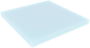 400 mm x 400 mm x 30 mm upholstery foam blank / foam sheet light blue
