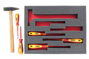 FS010Bred10 10pcs. 345 mm x 275 mm x 10 mm colored foam for Shadowboard red