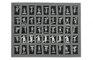 Full-size Figure Foam Tray with 45 slots for The Walking Dead: All Out War Miniatures Game Core Set.