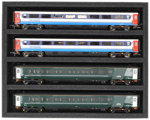 FS050A032 Foam inlay 00 Gauge - horizontal - 4 slots for model railway locomotives, wagons and vehicles