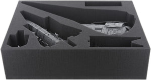 FSJT090BO 90 mm full-size foam tray for Star Wars X-WING Imperial Raider, Imperial Assault Carrier, Lambda-class Shuttle and Upsilon-class Shuttle
