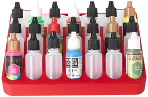 Feldherr paint rack with brush compartment for 4l Really Useful Box - 21 paint bottles
