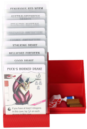 Feldherr card holder with token compartment for Wyrmspan - 9 dragon cards + game material