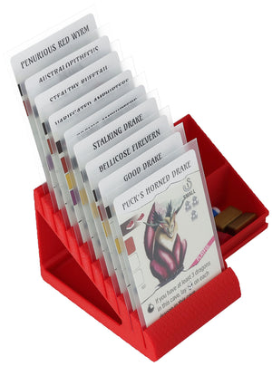 Feldherr card holder with token compartment for Wyrmspan - 9 dragon cards + game material