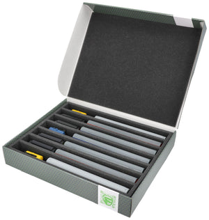 Feldherr Storage Box FSLB055 for model railway locomotives, wagons and vehicles - 7 slots for TT gauge vertical