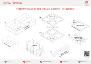 Feldherr Organizer Insert for Hello Kitty: Day at the Park - core game box