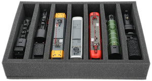 DD065A003 Feldherr foam insert for model railway - H0 scale - 7 compartments - for upright storage
