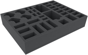HBMFKQ070BO 394 mm x 294 mm x 70 mm foam tray for board games with 37 compartments