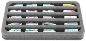 HS030A015 Feldherr foam insert for Z-Shorty model railway - 5 compartments - for horizontal storage