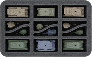 HS035A017 Feldherr foam tray for Flames of War - 6 tanks - medium bases