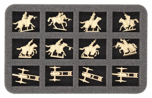 HS035A070 35 mm Half-Size foam tray for miniatures in scale 1:72 (20 mm) - 12 compartments
