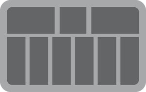 HS035I004BO 35 mm Half-Size foam tray with 9 compartments