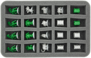 HS035SD01 35 mm Half-Size Foam Tray for 20 Super Dungeon Explore figures