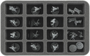 HS040BB07 40 mm half-size foam tray for 16 small Blood Bowl miniatures - 2016 Edition