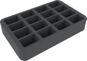 HS040BB07 40 mm half-size foam tray for 16 small Blood Bowl miniatures - 2016 Edition