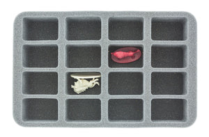 HS040BF05BO 40 mm Half-Size foam tray with 16 compartments