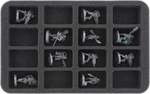 HS050WH21 50mm half-size Figure Foam Tray with 16 slots for Warhammer Necromunda: Underhive