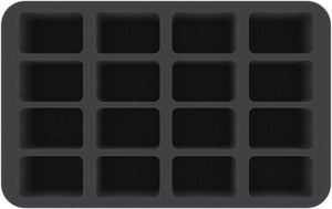 HS070BF05BO Feldherr Foam Tray with 16 compartments for Flames of War - medium bases