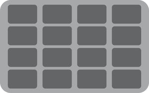 HS070KR08 70 mm Half-Size Schaumstoff für 16 Krosmaster Figuren