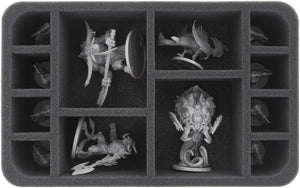 HS075MD06 75 mm half-size foam tray with 12 compartments for Massive Darkness