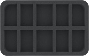 HSBE035BO 35 mm Half-Size foam tray with 10 compartments