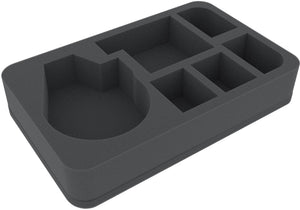 HSBH050BO 50 mm Half-Size foam tray with 6 compartments