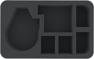 HSBH050BO 50 mm Half-Size foam tray with 6 compartments