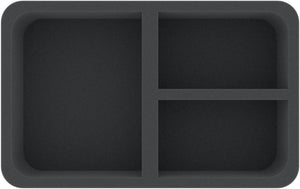 HSCR060BO Half-Size foam tray with 3 compartments