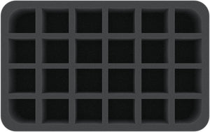 HSCS060BO 60 mm Half-Size foam tray with 24 compartments