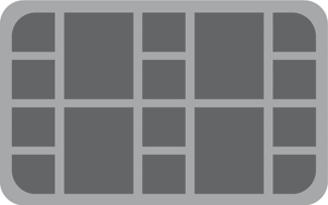 HS060IA04 60 mm half-size foam tray with 16 slots for Star Wars Imperial Assault Miniatures