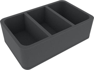 HSDF085BO 85 mm Half-Size foam tray with 3 compartments
