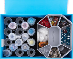 Feldherr Magnetic Box blue for 18 Citadel paint pots (18 ml / 24 ml) + game material