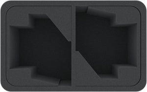 HSMECN100BO 100 mm half-size foam tray with 2 slots for very large miniatures