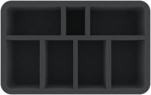 HSMEYH080BO 80 mm Half-Size foam tray with 7 compartments